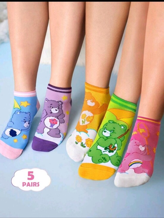 Care Bears Other - Women Multicolor Care Bear Ankle Socks - 5 Pairs